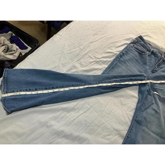 Flare Jeans 2000s American Eagle Blue Denim Women's 8 Next Level Stretch - Picture 8 of 8
